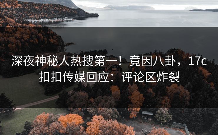 深夜神秘人热搜第一！竟因八卦，17c扣扣传媒回应：评论区炸裂